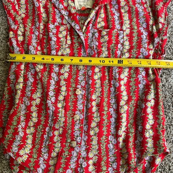 Anthropologie Floral Red Women's Top - Picture 4 of 5